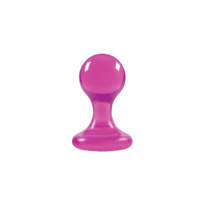Розовая анальная пробка Luna Balls на присоске - 8,5 см - Luna Balls