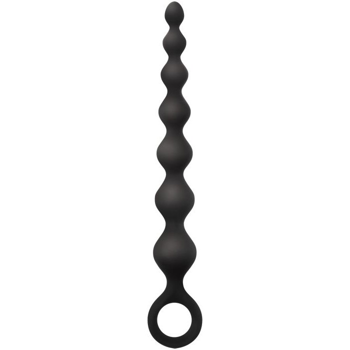 Чёрная анальная цепочка Perles D Lux Long - 20,3 см - Perles. Фотография 2.