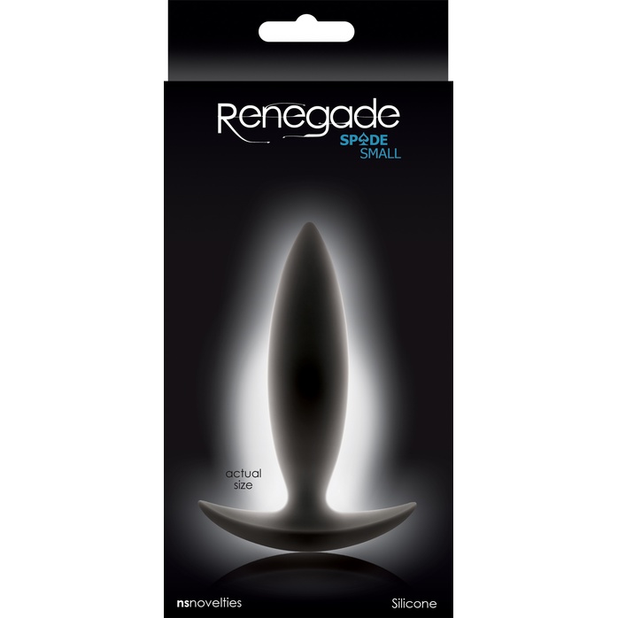 Чёрная анальная пробка для ношения Renegade Spades - 10,1 см - Renegade. Фотография 2.