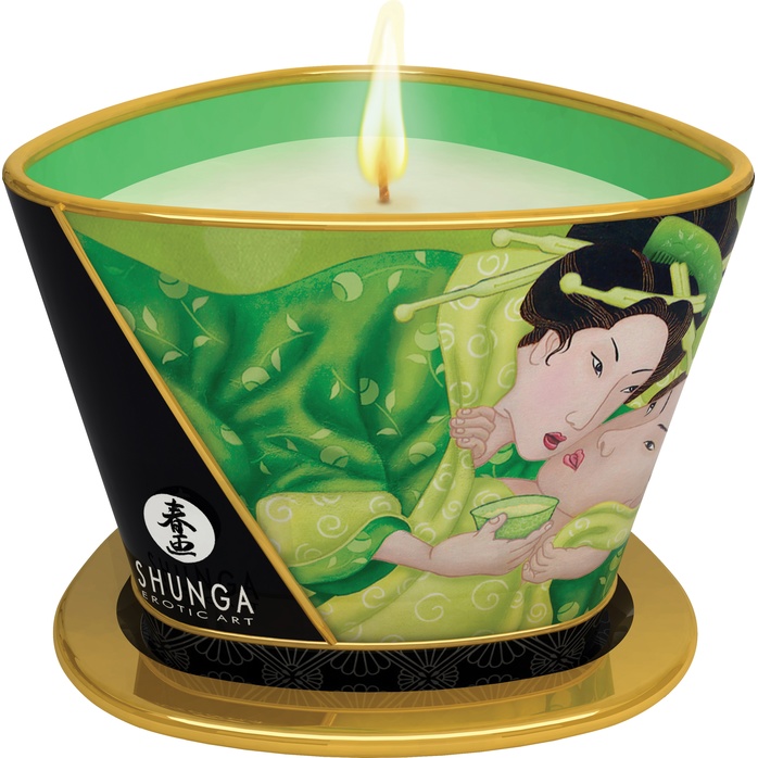 Массажная свеча Exotic Green Tea с ароматом зелёного чая - 170 мл