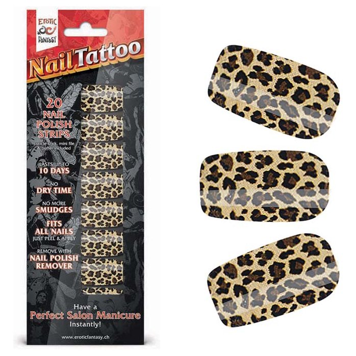 Набор лаковых полосок для ногтей Леопард Nail Foil. Фотография 3.