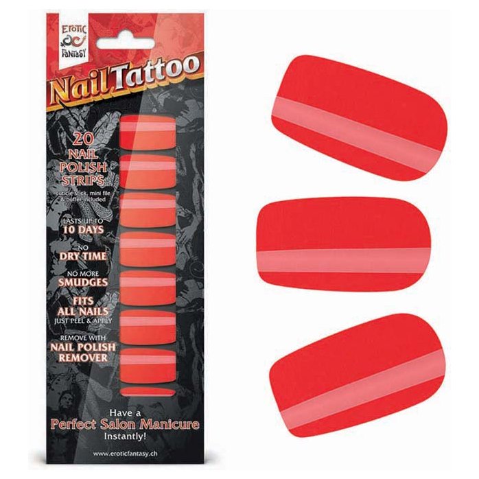 Набор лаковых полосок для ногтей Красный шик Nail Foil. Фотография 3.