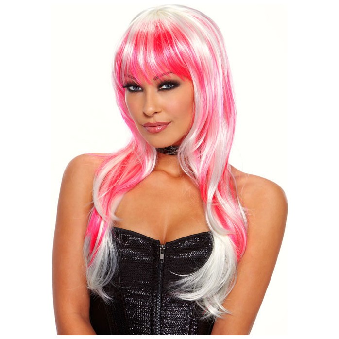 Бело-розовый парик Candy