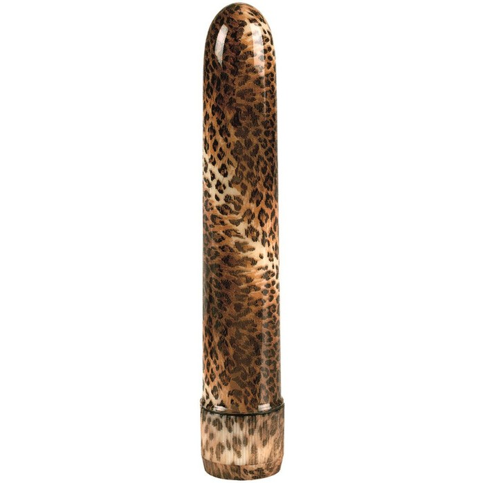 Водонепроницаемый леопардовый вибратор - 17 см - Hard Vibes