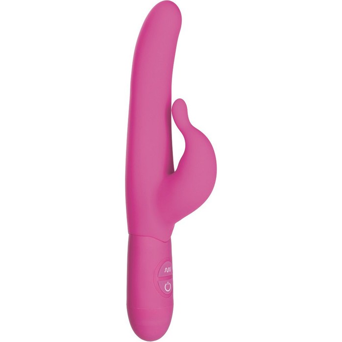 Розовый водонепроницаемый силиконовый вибратор Posh 10-Function Silicone Teasing Tickler - 20 см - Posh