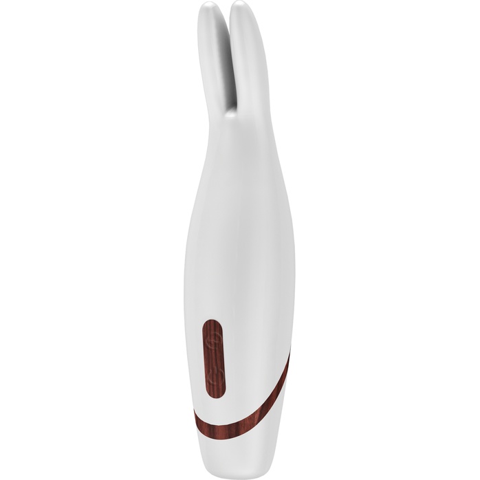 Белый вибростимулятор-зайчик Orna - 17,3 см - Boom
