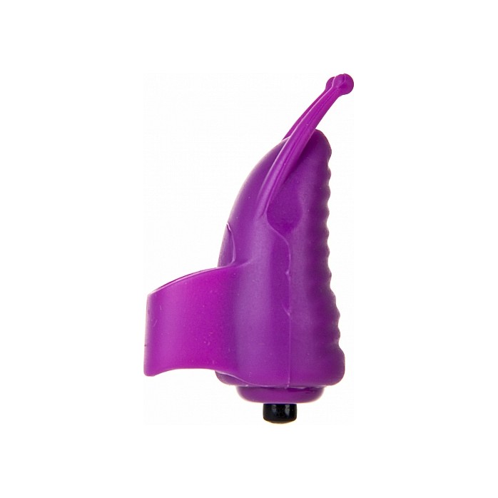Фиолетовый стимулятор на палец Power Bee - Shots Toys. Фотография 2.