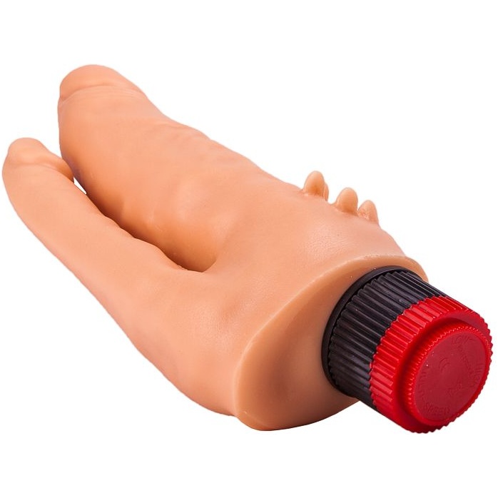 Анально-вагинальный вибромассажёр с шипами для массажа клитора - 17 см. Фотография 6.
