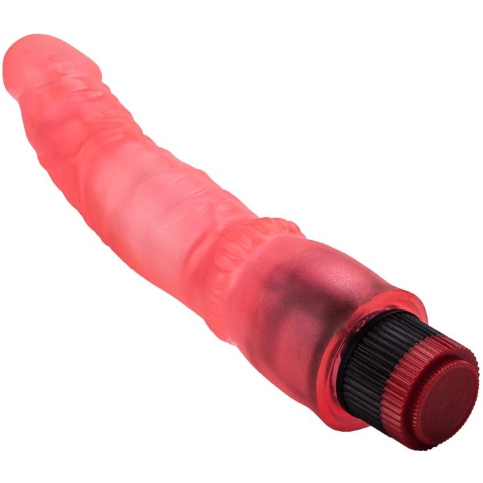 Розовый гелевый вибромассажёр - 19,3 см. Фотография 4.