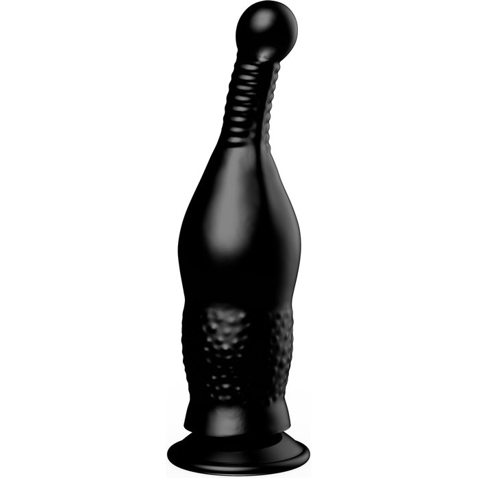 Чёрный анальный фаллоимитатор на присоске - 16,5 см. Фотография 6.