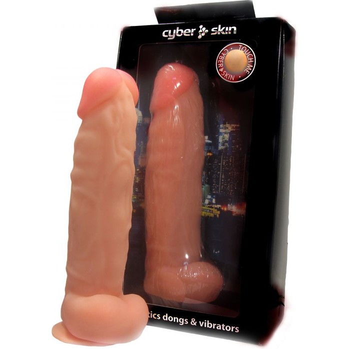 Реалистичный фаллоимитатор на присоске-подошве - 23 см