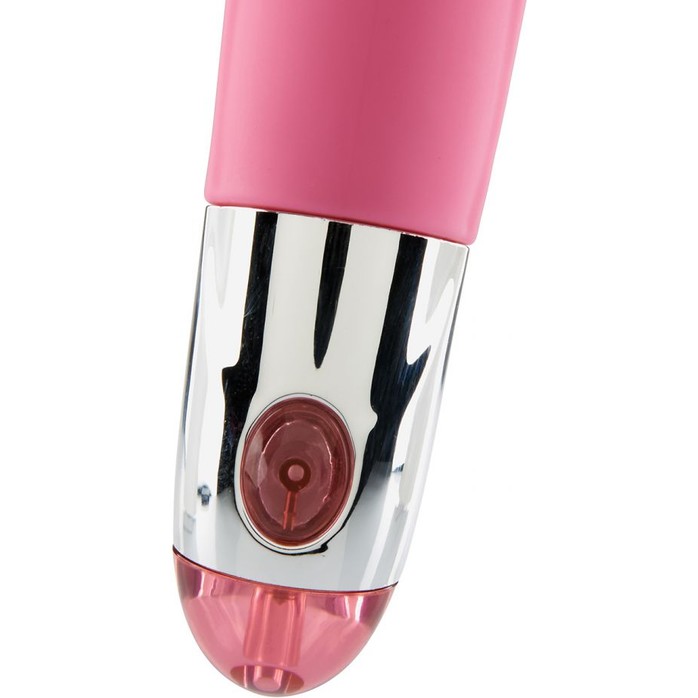 Розовый вибратор Lovely Vibes Laced - 18,5 см. Фотография 2.