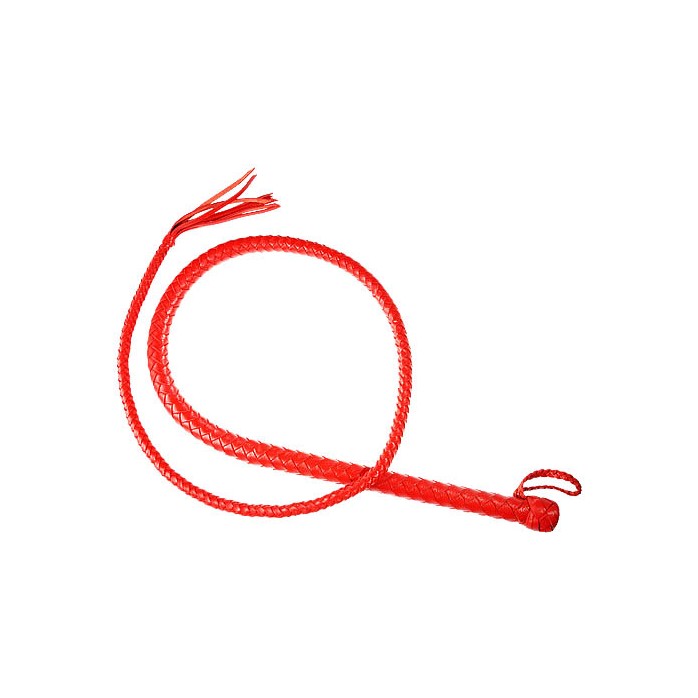 Красный кожаный кнут - 130 см - BDSM accessories