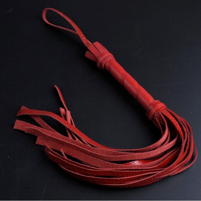 Красная мини-плеть - 40 см - BDSM accessories