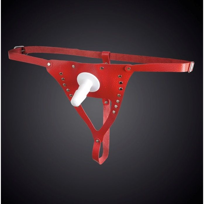 Красные трусики со штырьком - BDSM accessories