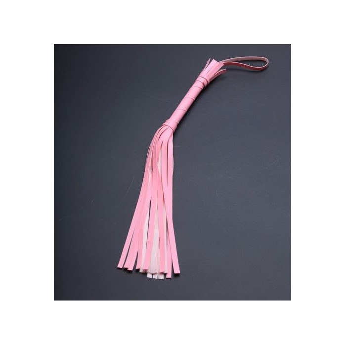 Розовая мини-плеть - 40 см - BDSM accessories