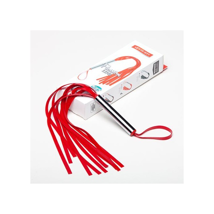 Красная латексная мини-плеть - 35 см - Passion Line