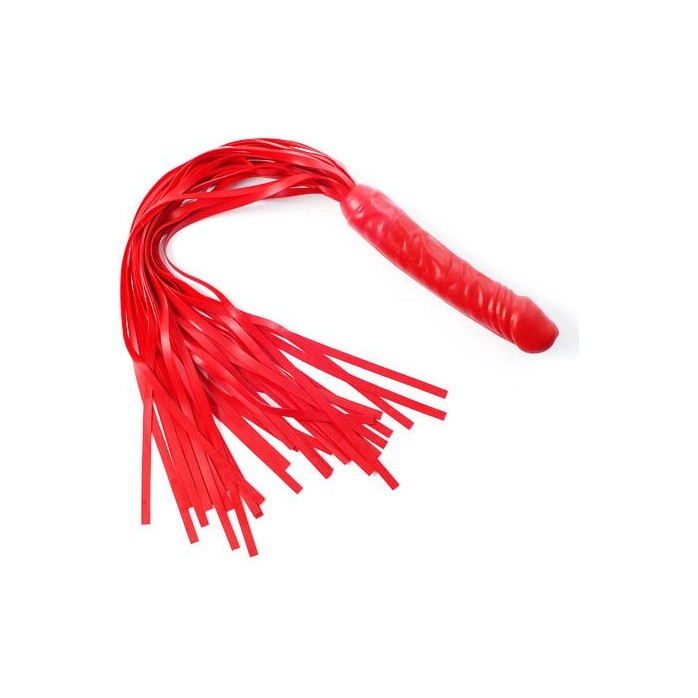 Красная многохвостая плеть Ракета - 60 см - Passion Line