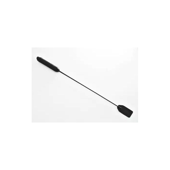 Чёрный стек со шлепком и ручкой-фаллосом - 62 см - Passion Line