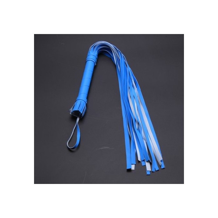Голубая плеть-многохвостка - 65 см - BDSM accessories