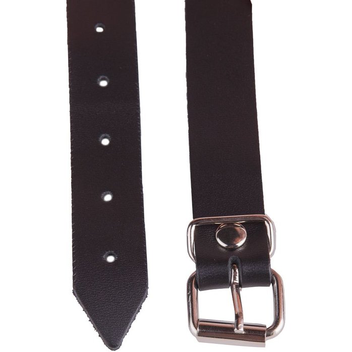 Чёрный кожаный кляп на регулируемых ремешках - BDSM accessories. Фотография 7.