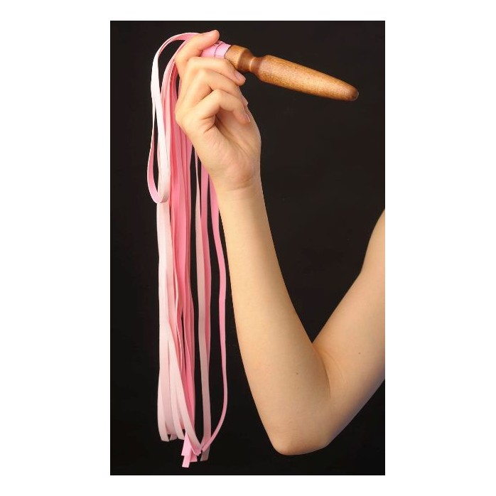 Розовая плеть Комета - 60 см - BDSM accessories