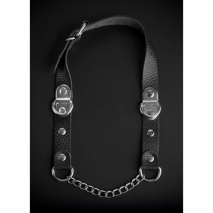 Чёрный кляп с цепочкой - BDSM accessories