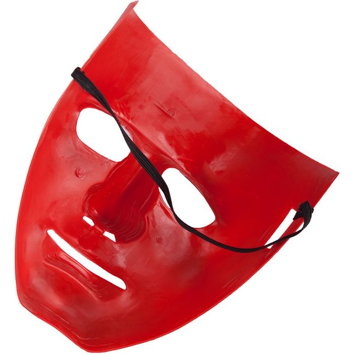 Красная маска из пластика - BDSM accessories. Фотография 2.