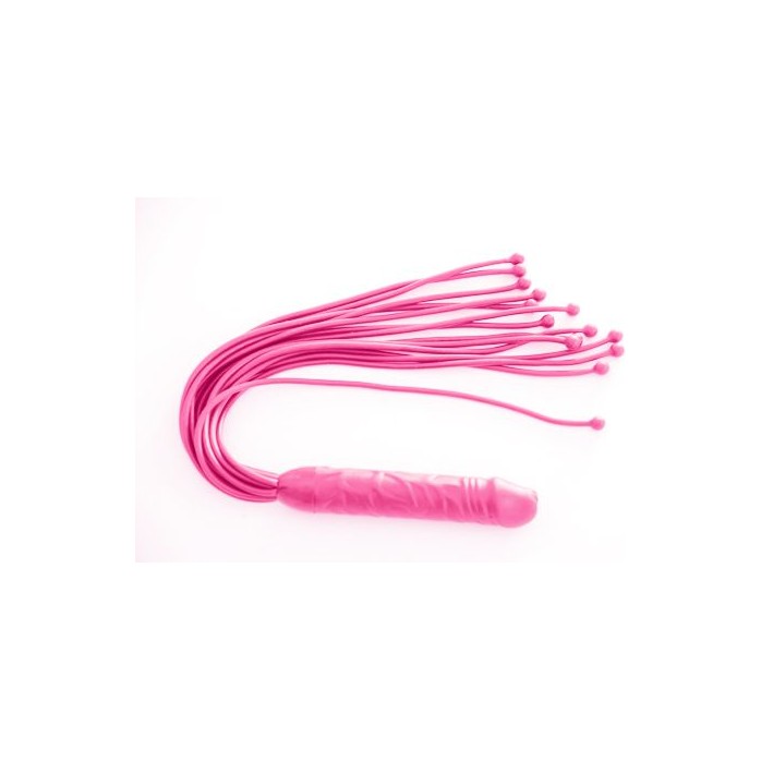 Розовая мини-плеть Ракета - 50 см - BDSM accessories