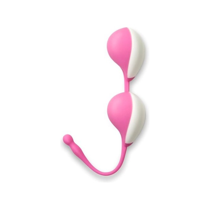 Розовые вагинальные шарики K-Balls Smooth спрей для интимной гигиены в подарок