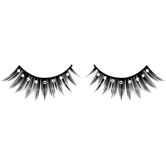 Чёрные ресницы со сверкающими стразами - Eyelashes Collection