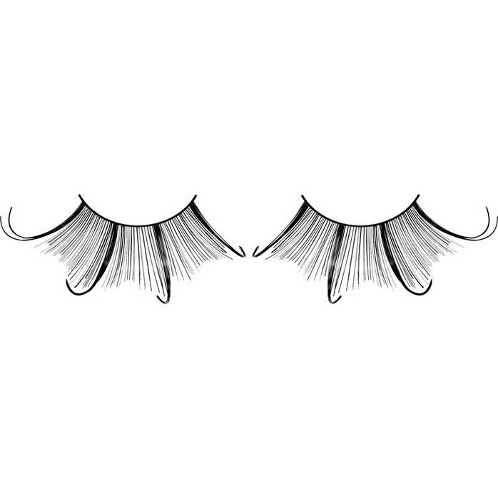 Черные ресницы-перья с изгибом - Eyelashes Collection
