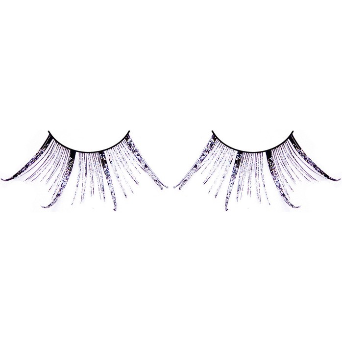 Чёрные-фиолетовые ресницы-перья - Eyelashes Collection