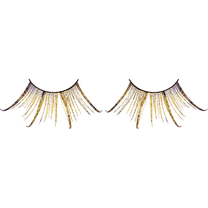Коричнево-золотые ресницы-перья - Eyelashes Collection