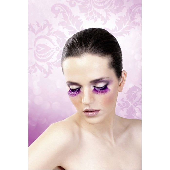 Фиолетовые пушистые ресницы - Eyelashes Collection. Фотография 2.