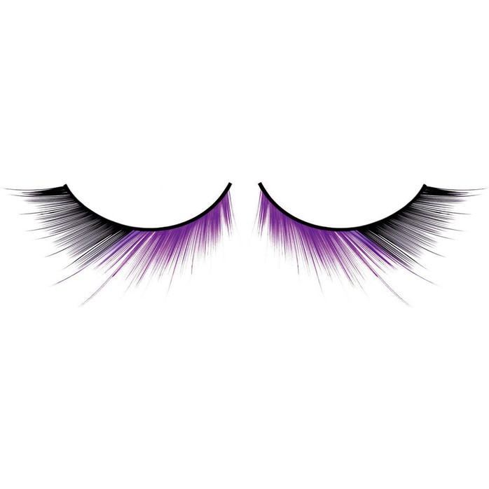Чёрно-фиолетовые ресницы-перья - Eyelashes Collection