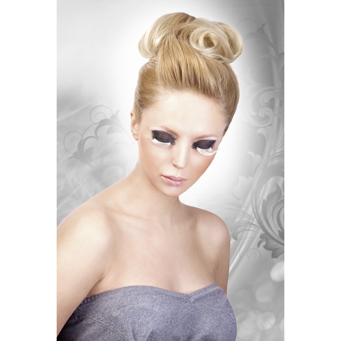 Белые ресницы-перья - Eyelashes Collection. Фотография 2.