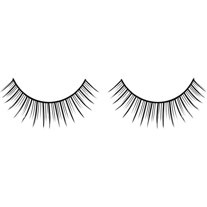 Чёрные разделенные накладные ресницы Deluxe - Eyelashes Collection