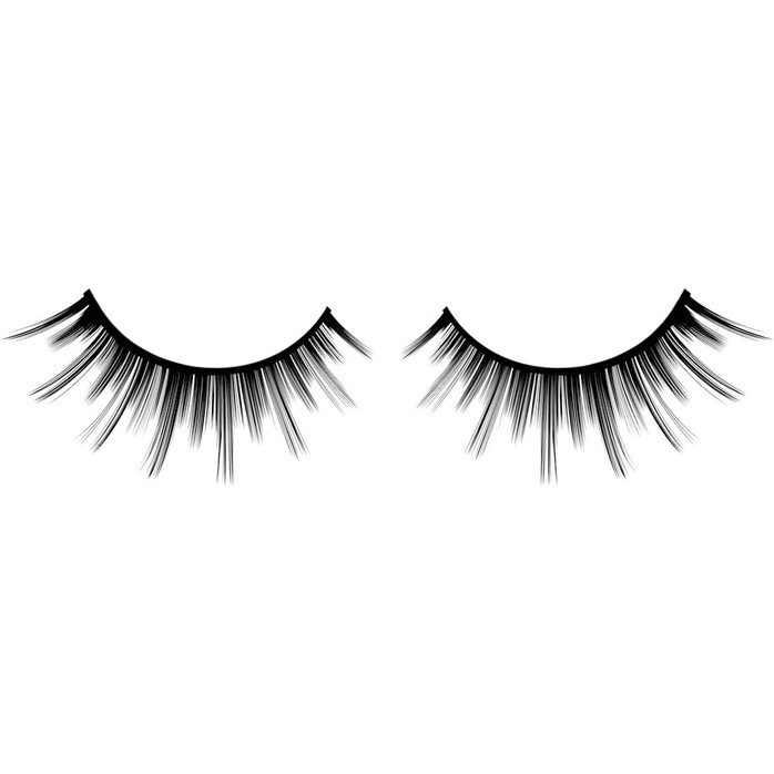 Пушистые черные ресницы с отдельными длинными ресничками - Eyelashes Collection