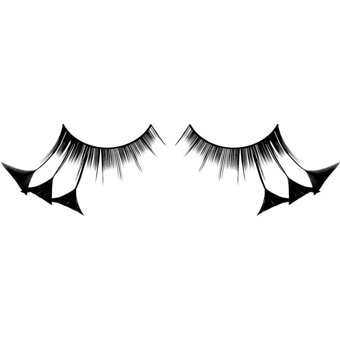 Чёрные ресницы-перья с кисточками - Eyelashes Collection