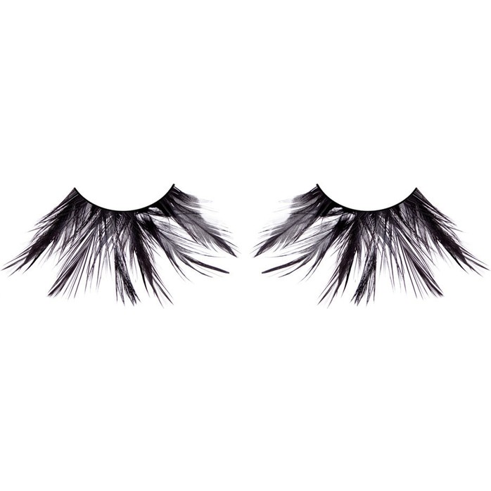 Черные накладные ресницы из перьев - Eyelashes Collection