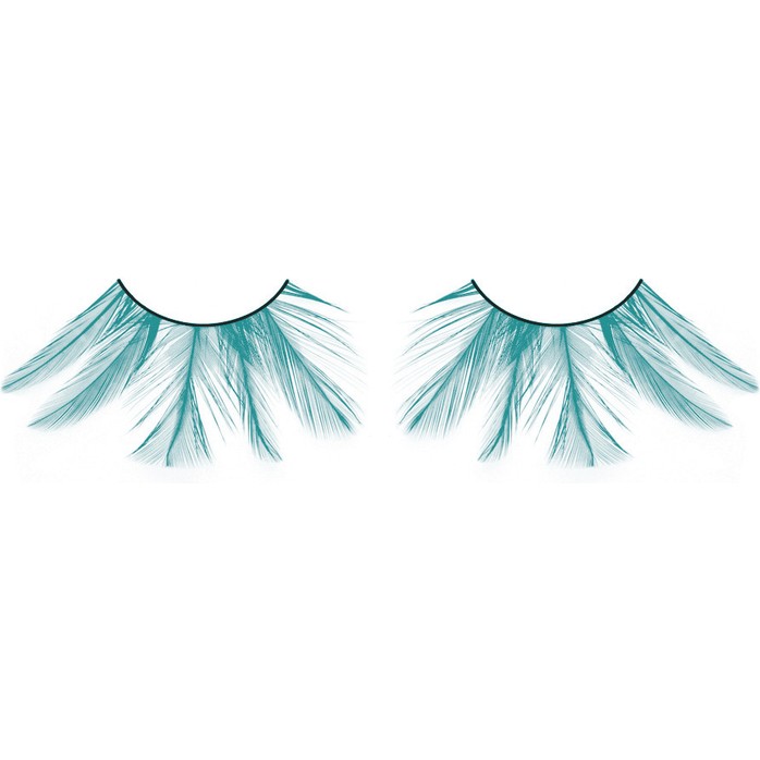 Ярко-голубые ресницы-перья - Eyelashes Collection