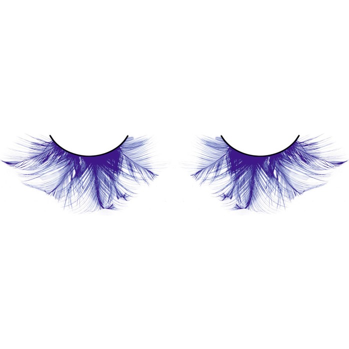 Голубые пушистые ресницы-перья - Eyelashes Collection
