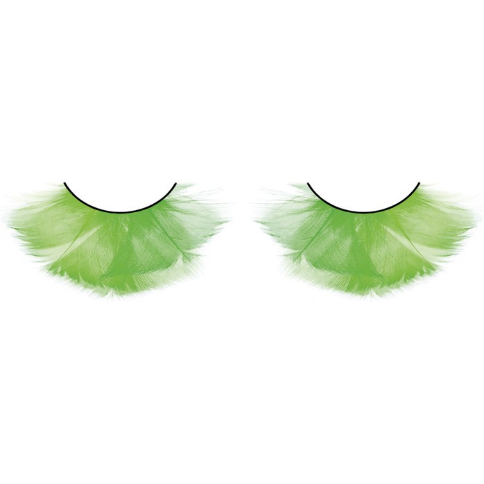 Пушистые зеленые ресницы-перья - Eyelashes Collection