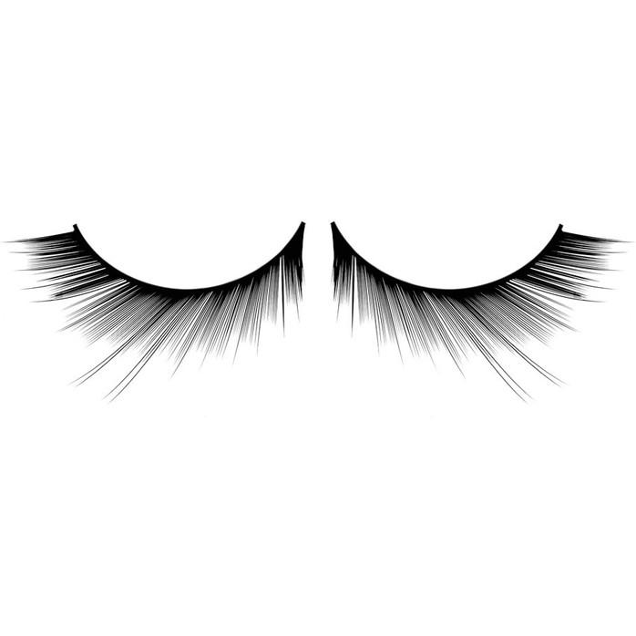 Черные асимметричные ресницы Deluxe - Eyelashes Collection
