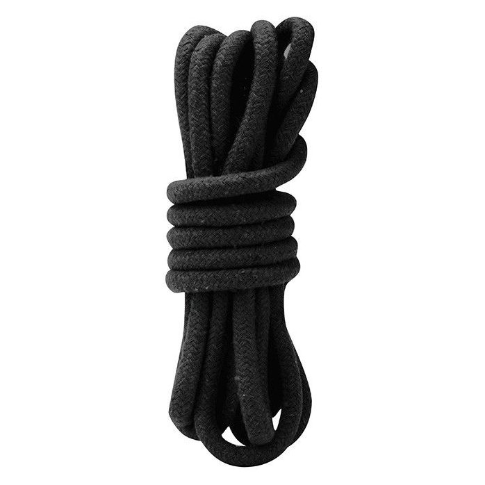 Черная хлопковая веревка для связывания - 3 м
