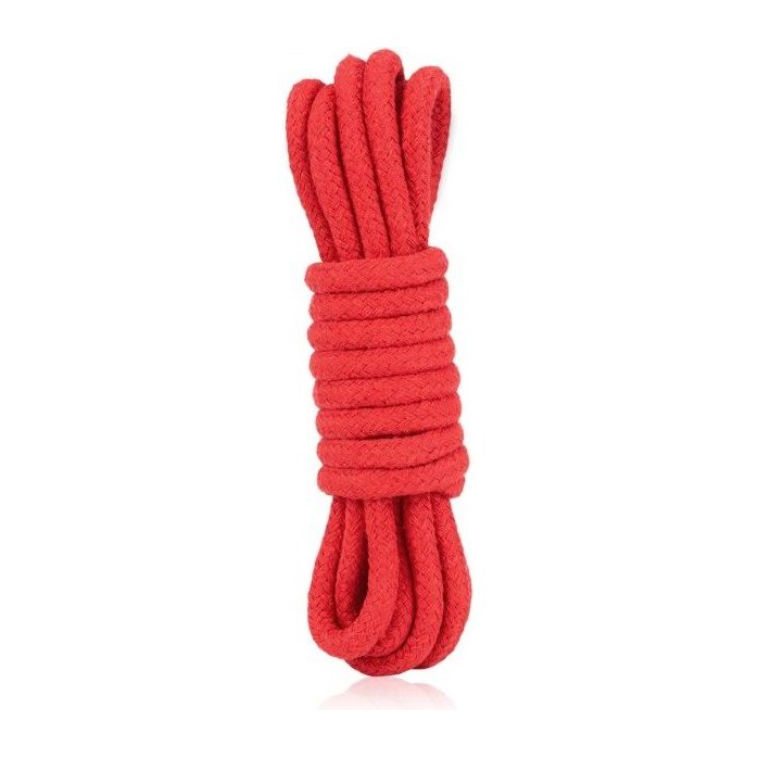 Красная хлопковая веревка для связывания - 3 м
