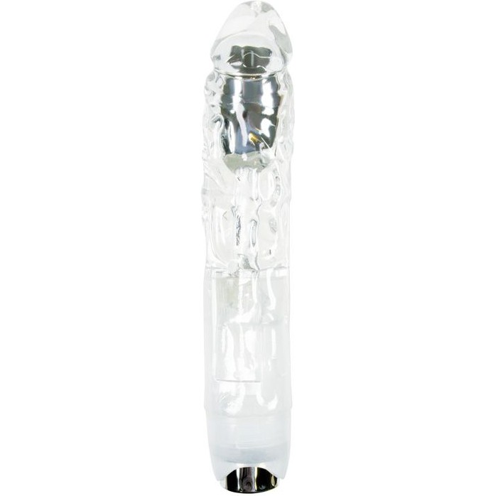 Прозрачный вибромассажёр Starburst Light Up - 22,2 см - Lucidity