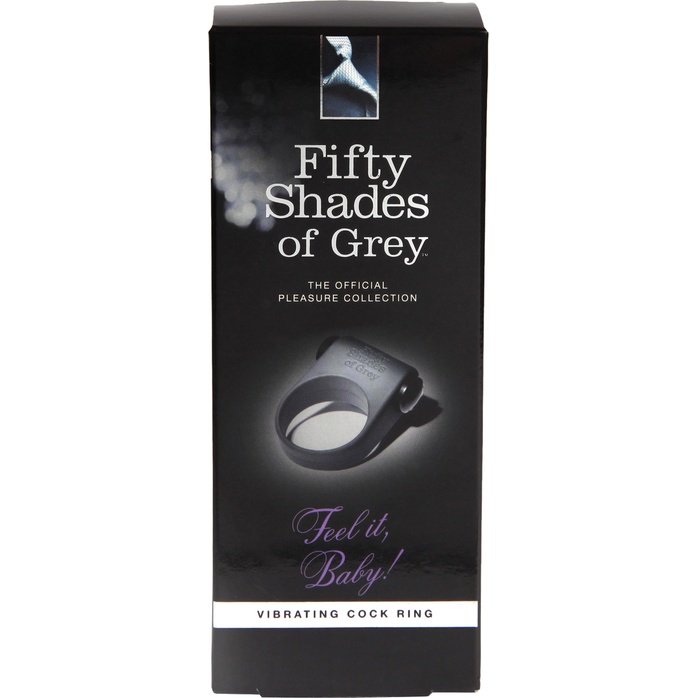 Серое эрекционное кольцо с вибрацией Feel It, Baby! - Fifty Shades of Grey. Фотография 5.