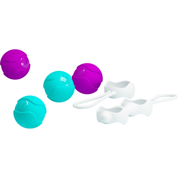 Разноцветные вагинальные шарики Orgasmic balls silicone - Pretty Love. Фотография 5.